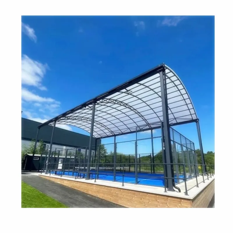 Открытый водонепроницаемый тент спортивные поля покрытие стальной конструкции padel Теннисный корт крыша для футбольного корта палатка завод