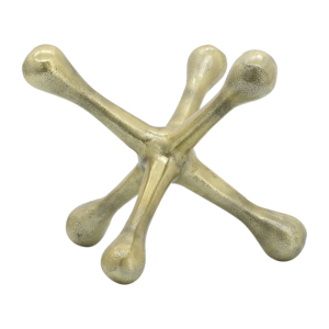 Scultura Decorativa Moderna con Finitura Dorata, Ornamento d'Arredo per Soggiorno o Bagno - Product Image 4