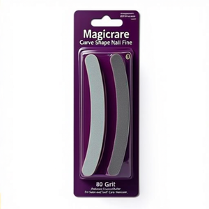 Magicare Curve Shape <b>Nail</b> <b>File</b> 80 Grit Professional Buffer For Salon And Self Care Manicure - Product Image 3