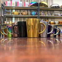 Tasse isotherme en acier inoxydable 304, nouvelle couleur, 300 ml, double paroi, avec poignée