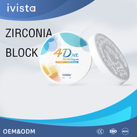 Precio Sorpresa IVISTA 4D-ML Disco de Cerámica de Zirconia Multicapa con Gradiente, Resistencia a la Flexión de 700-1000Mpa, para Laboratorio Dental
