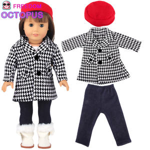 Vêtements pour poupée MSYO de <span class=keywords><strong>18</strong></span> pouces, accessoires pour poupée, veste d'<span class=keywords><strong>hiver</strong></span> chaude, <span class=keywords><strong>manteau</strong></span> pour poupée avec chapeau - Product Image 4