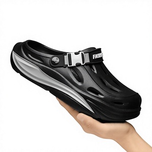 Zapatos de playa de verano para hombre, zapatillas de una pieza con cordones y suela gruesa, informales, ligeros, transpirables, para vacaciones, venta al por mayor - Product Image 4