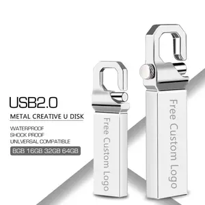 Free LOGO Pendrive 128Gb Memory Stick 32Gb 4Gb Metal Usb Flash Drive 128Gb Pen Drive 64 Gb 8Gb Usb Stick 16 Gb