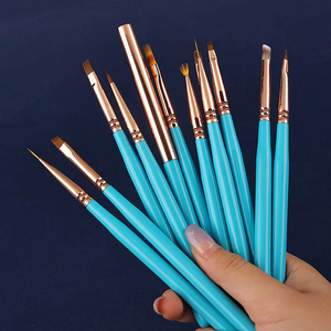 Pennello per Unghie Blu con Manico in Acrilico e Setole Sintetiche, 12 Pezzi, per Gel UV, Ombre, Daisy, Manicure, Etichetta Privata Personalizzata, Top Vendite - Product Image 6