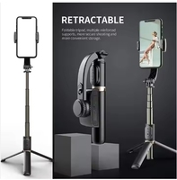 Q08 nouveau stabilisateur de cardan de téléphone portable pliant Flexible bâton de Selfie trépied caché pour Smartphone utilisation vidéo support de téléphone caméra