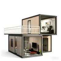 Maison mobile extensible certifiée CE, préfabriquée, design moderne, panneaux sandwich respirants, hôtel, villa, salle à manger