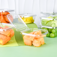 Fabrieksgroothandel Transparante PET 24oz Voedselcontainer met Scharnierdeksel, Manipulatiebeveiliging, Voorgeknipte Fruit Clamshell Verpakking