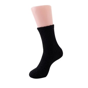 Fuzzy <strong>Thick</strong> <strong>Winter</strong> <strong>Socks</strong> for Women Young Girl Solid Color Cheap Wholesale Polyester <strong>Socks</strong> - Product Image 4