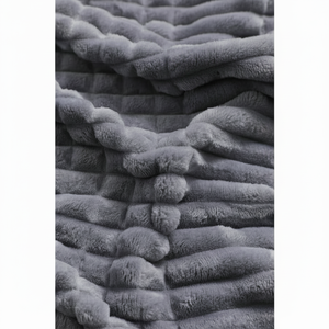 Juego de Ropa de Cama Moderna de 3 Piezas, Color Antracita, 100% Poliéster, Resistente a las Arrugas, Colección de Mantas de Lujo - Product Image 1