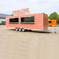 Remorque de restauration mobile personnalisée pour la vente de pizzas, de glaces et de boissons, avec cuisine complète, restaurant sur roues