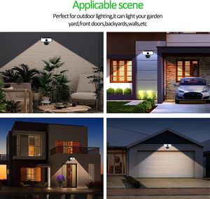Sensor de movimiento Cámara simulada Luz solar para jardín Lámpara de pared para exteriores Camino Patio Luces de seguridad 3 modos - Product Image 6