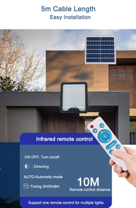 แบตเตอรี่ที่มีอายุการใช้งานยาวนาน9000lm การรักษาความปลอดภัยจากแสงอาทิตย์ไฟ LED แหล่งกำเนิดแสงที่ปรับได้ CCT ทนทานและพลังงานที่มีประสิทธิภาพ - Product Image 3