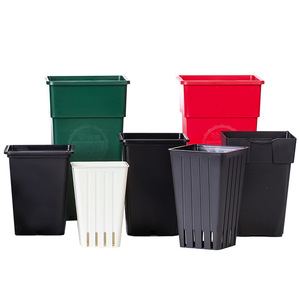 P135 vaso di plastica spessa all'ingrosso a basso prezzo vaso quadrato di plastica nera piantina piantina di fiori vasi e fioriere - Product Image 1