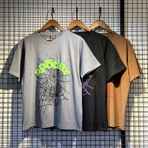 ผู้ผลิตเสื้อฮู้ดดี้คุณภาพสูง Sudadera Felpa รุ่น 1.1 ออกแบบด้วยผ้าฝ้าย 100% เสื้อฮู้ดดี้ผู้ชาย Sp5ders Spiders 555 เสื้อยืด - Product Image 1