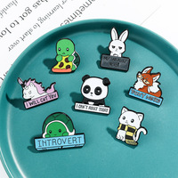Haute qualité en gros licorne petit Animal broche lapin chat tortue renard Panda métal doux dur épinglette émail broches