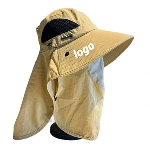 Sombrero de Sol para Exteriores con Protector Facial, Personalizable con Logotipo Promocional para Regalos Publicitarios - Product Image 1