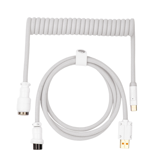 EPOMAKER MIX Pro Cable Coiled USB C Double Sleeved Cable Mechanical Keyboard Mechanical Keyboard Midi Cable for Keyboard