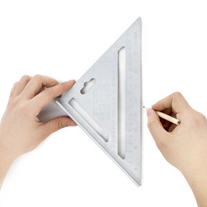 Righello quadrato triangolare in alluminio da 7 pollici per falegnameria e carpenteria, squadra per travi a vista - Product Image 4