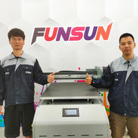 Impresora UV Funsun de 2 o 3 Cabezales, Impresora UV Plana A1 para Lienzos, Tarjetas, Pelotas de Golf, Vidrio, Madera, Carcasas de Teléfono