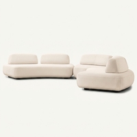 Meubles de salon de style luxueux, canapé modulaire personnalisable avec revêtement en tissu, profondeur de siège réglable