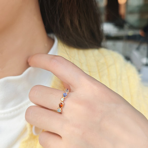 Nhẫn đá quý hình oval mạ vàng 14K Twinko, bạc 925, kiểu dáng viền, đá tự nhiên, thiết kế thời trang, có thể tùy chỉnh, dành cho nữ - Product Image 5