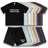 Ensemble de T-shirts pour hommes de luxe, surdimensionnés, en coton, avec logo imprimé en relief, style streetwear, épaules tombantes, personnalisables OEM, haute qualité
