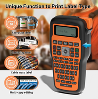Etiquetadora Portátil E1000PRO, Etiquetas Impermeables para Cableado, Máquina Etiquetadora Industrial Termoencogible con Teclado