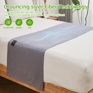 Anti-Static Earthing Flat <strong>Sheets</strong> High-Durability 300 <strong>Thread</strong> <strong>Count</strong> Premium Silver Fiber Grounding Bed <strong>Sheet</strong> for Better Sleep - Product Image 4