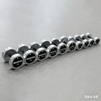 Haltères en acier personnalisés POWER TIGER avec plaque signalétique en aluminium, placage chrome, légers et durables, 2,5-50 kg pour la musculation