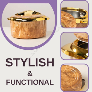 Ensembles chauffe-plats professionnels : Plats de service isothermes en acier inoxydable avec couvercles pour buffets, réceptions et repas quotidiens - Product Image 3