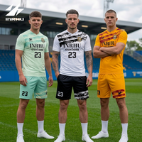 Maillot de football domicile/extérieur American Fans Club pour homme, 100 % polyester, imprimé par transfert thermique, personnalisable avec noms/numéros d'équipe, manches courtes