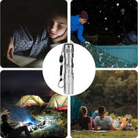 Senter LED Mini portabel kustom, senter badan luar ruangan tahan air Ultra terang AA daya baterai