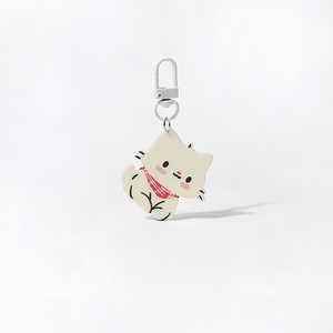 Mini simpatico portachiavi acrilico Blush Cat Cartoon <span class=keywords><strong>Anime</strong></span> <span class=keywords><strong>Kawaii</strong></span> accessori moda ciondoli ciondoli Charms giocattoli per bambini piccolo regalo per ragazze - Product Image 5