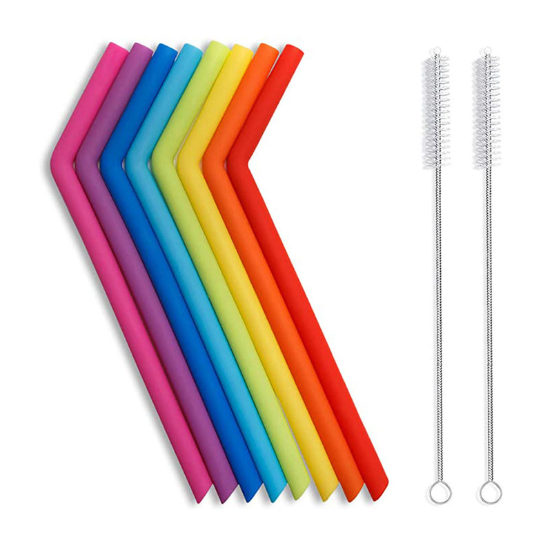 Factory in Stock Colorful Silicone Straw