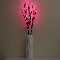 Branches de brindilles LED créatives en plastique, arbre artificiel, 20 lampes, vase floral à piles, Branches, lumières, décoration de la maison
