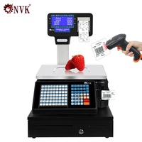 Balance d'impression de codes-barres NVK TM-A21, capacité 30 kg, double écran LCD, impression d'étiquettes thermiques et de reçus, balance numérique de prix, ABS OEM/ODM