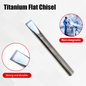 HENITUER T1097 Titanium <strong>Tools</strong> Non Magnetic Titanium Flat Chisel Suitable for Household Medical Aviation Fields - Product Image 2