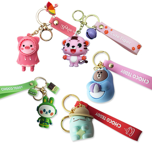 Figurines d'Anime Porte-clés Porte-clés Cartoon Porte-clés Usb Couvre Clé Caoutchouc Pvc Jouet Porte-clés Personnalisé Avec Personnages <span class=keywords><strong>3d</strong></span> - Product Image 2