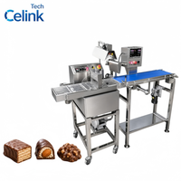 Machine d'enrobage automatique au chocolat pour la production de biscuits, gaufrettes, cookies et pralines