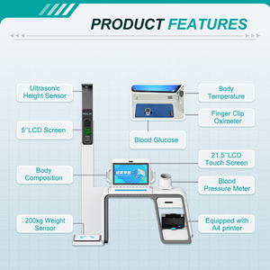 Kiosque d'examen de santé multifonctionnel tout-en-un LEKA HW-V2000S, analyseur corporel médical - Product Image 3