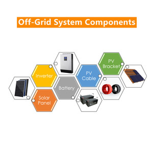 Système d'énergie solaire hybride, 5 kw, 5 kw, hybride, hors réseau, pour domicile - Product Image 2