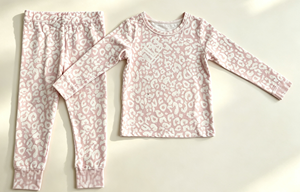 Ensemble de pyjama imprimé pour fille, viscose bambou, manches longues, vêtements de nuit, OEM, pyjamas pour tout-petits, fournisseur en gros - Product Image 6