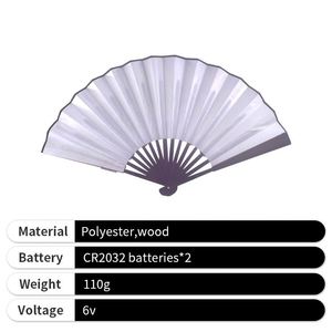 Ventilador de Mano de Plástico con Luz LED, Plegable en 5 Secciones, Precio de Fábrica, para Venta al Por Mayor - Product Image 4