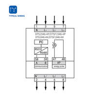 Medidor de energía de carril Din trifásico Modbus TCP de conexión directa 100A