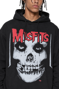 Sudadera con Capucha Oversize de Invierno ODM, 350GSM, 100% Algodón, Estampado Gráfico de Calavera <span class=keywords><strong>Misfits</strong></span>, Bolsillo Canguro, Estilo Urbano - Product Image 2