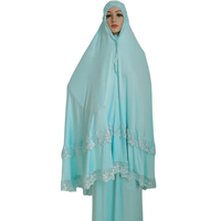 Grande jupe Hijab en dentelle musulmane, ensemble deux pièces pour femmes, Al Amira, Khimar, foulard de prière, Abaya, islamique, ethnique, Jilbab, nouveau modèle