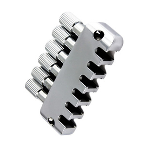 Afinador de puente de guitarra sin cabeza de latón, campana cromada personalizada, mecanizado CNC - Product Image 2