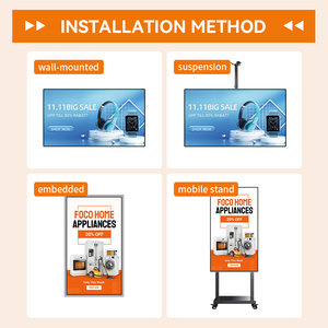 Señalización Digital de 55 Pulgadas Montada <span class=keywords><strong>en</strong></span> Pared, Sin Función Táctil, Control por Nube, Funcionamiento Continuo 24/7, Promoción para Grandes Tiendas Minoristas - Product Image 6
