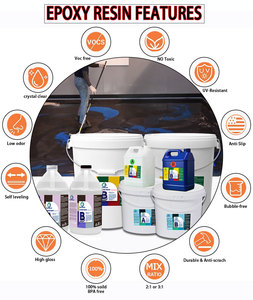 Kit <span class=keywords><strong>de</strong></span> revêtement <span class=keywords><strong>de</strong></span> sol en résine époxy transparente autolissante 100 % solide, couche <span class=keywords><strong>de</strong></span> base/couche intermédiaire/couche <span class=keywords><strong>de</strong></span> finition, époxy métallique pour sols <span class=keywords><strong>de</strong></span> garage 3D - Product Image 5